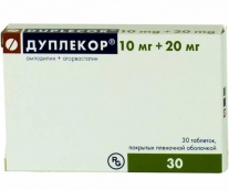 Дуплекор 10мг 20 мг №30 таблетки
