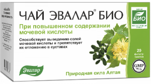 Эвалар БИО чай при повышенном содержании мочевой кислоты 1,5г №20 фильтр-пакеты