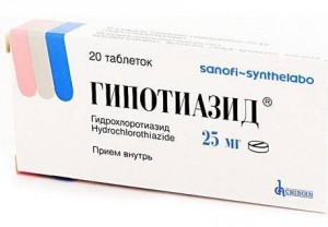 Гідрохлортіазид 25мг №20 таблетки