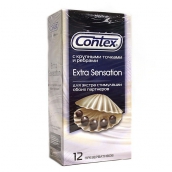 Контекс презервативы Extra Sensation с крупными точками и ребрами 12шт