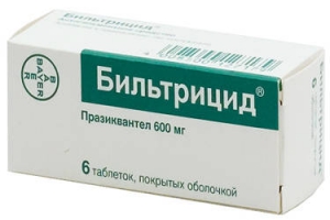 Бильтрицид 600мг №6 таблетки